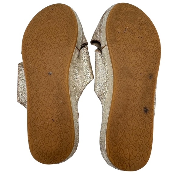 Johnston & Murphy Sonya Gold Leather Sandals Slip On Open Toe COMFY | Size 9.5 - Picture 12 of 12